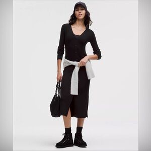 LULULEMON MERINO WOOL CARDIGAN DRESS